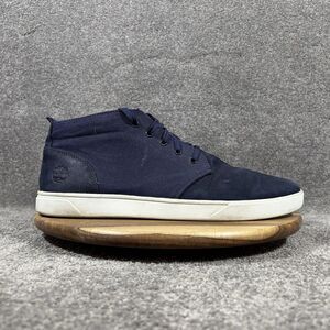 Timberland Davis Square Mens Size 12 Blue Nubuck Casual Chukka Shoes Used